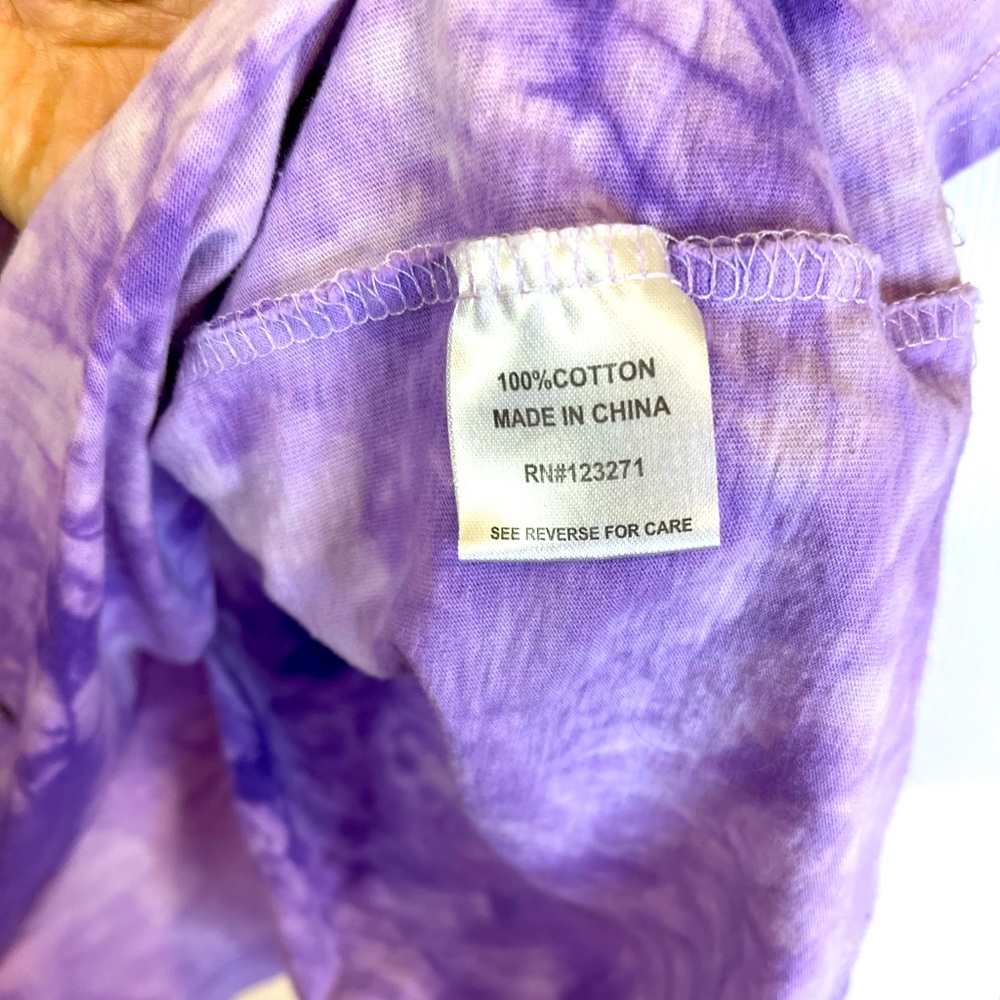 Good Vibes Purple Tie-Dye Cropped Tee - Picture 3 of 6